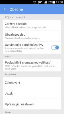 GO SMS Language Czech android App screenshot 1